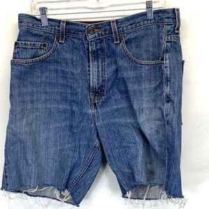Levi's 569 Cut-Off Jean Short Women Sz 32x32 (34 x 7.5") Loose Straight Hi-Rise